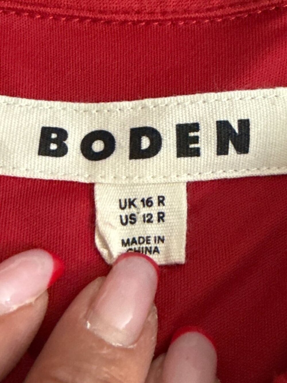 Boden Nicolette Ponte Red Shirt Minimalist Zip Dress With Gold-Tone Buttons 12 - Picture 7 of 16